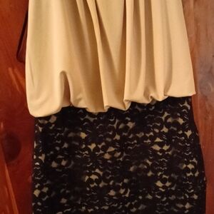 Sweet Storm Yellow and Black Mini Dress